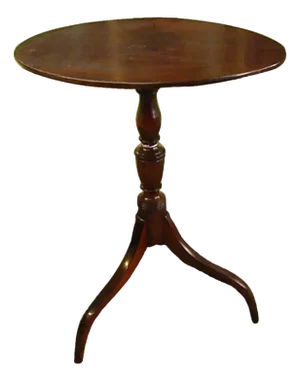 18th Century Mahogany American Tilt Top Tea Table or Candle Stand