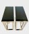 Modern 20th Century Flat Bar Chrome and Black Marble Top Cantilever Side Tables, Pair For Sale - Image 3 of 10