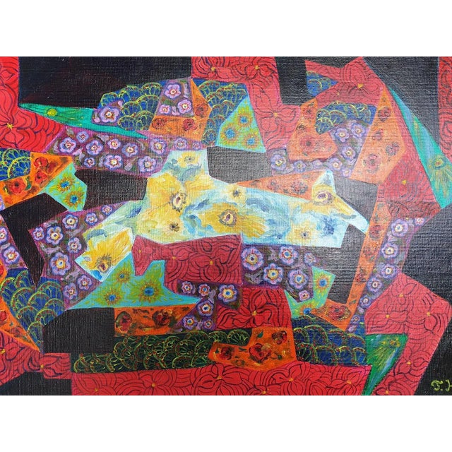2000 - 2009 Jocelyne Hoffelt "FLEURS EN PUZZLE " 2020 2020 For Sale - Image 5 of 5