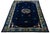 Antique Chinese Art Deco Rug in Deep Blue With Medallion & Botanical Motifs For Sale In New York - Image 6 of 13