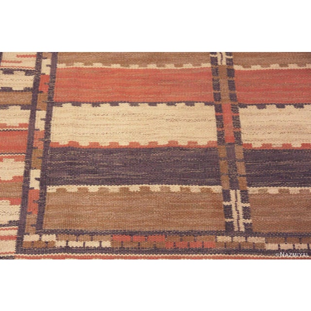 1920s Nazmiyal Collection Vintage Marta Maas Sommarmattan Kilim Rug For Sale - Image 5 of 8