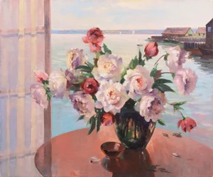 'Still Life of Tulips and Roses' by Irene Stry, New York, Society of Independent Artists, National Academy of Design