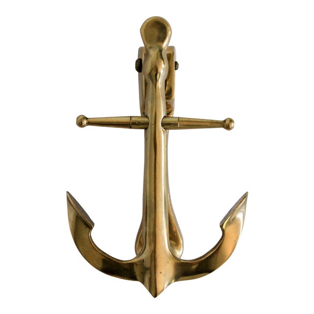 Nautical Vintage Brass Anchor Door Knocker Chairish