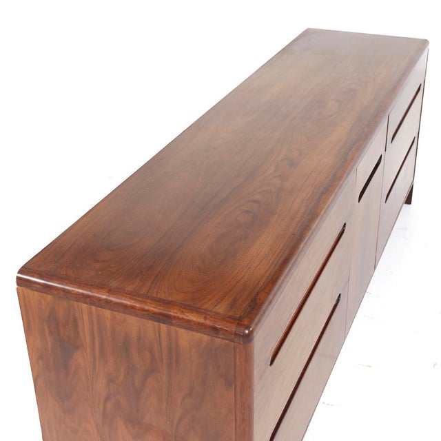 Westnofa Style Mid Century Danish Rosewood Lowboy Dresser For Sale - Image 10 of 11