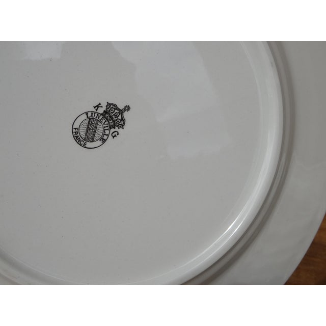 French Earthenware Plates from Lunéville and Keller, 1890s, Set of 6 For Sale - Image 6 of 9