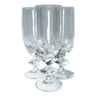 1990s Lalique ‘Blois’ Fluted Champagne Glass - Set of 3 For Sale