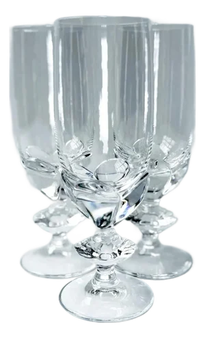 1990s Lalique ‘Blois’ Fluted Champagne Glass - Set of 3