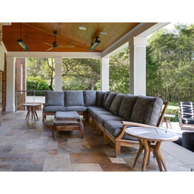 Coastal Bench Table With Cushion and Tray by Henry Hall For Sale - Image 3 of 8