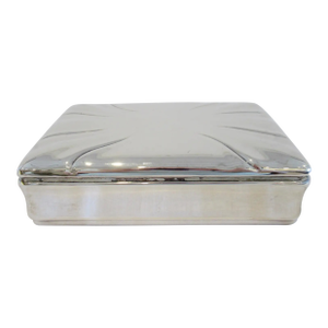 C.1920's Signed Jakob Grimminger Art Deco Era Sterling Silver Lidded Keepsake Box
