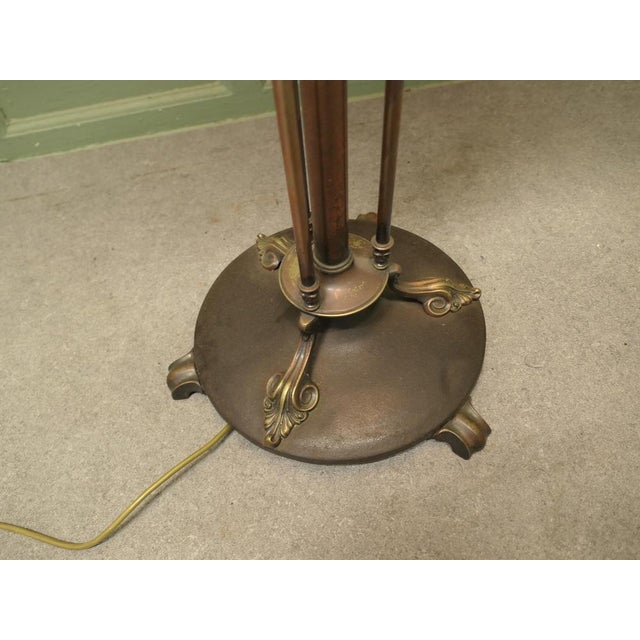Late 19th Century Arts and Crafts Iron and Brass Telescopic Floor Lamp, 1880s For Sale - Image 5 of 8