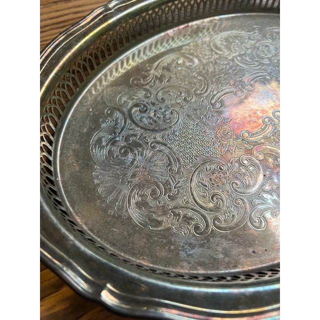 1960s Silverplate Tray & Serving Dish Set- 2 Pieces For Sale - Image 4 of 8