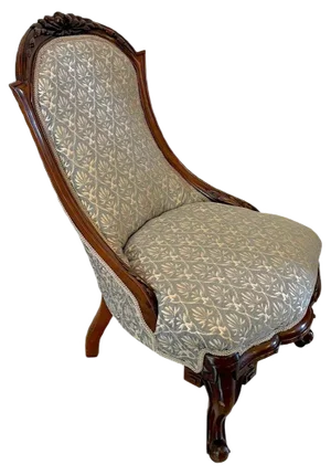 19th Century Victorian Carved Walnut Chair
