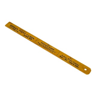 Summer Camp Wooden Ruler Lake Fishing Advertising Sign For Sale