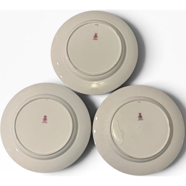 Antique Minton for Tiffany and Co. Gold-Encrusted Dinner Plates - Set of 18 For Sale - Image 14 of 17