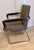 Vintage 1970’s Chrome Cantilever Accent Armchair in the style of Mies Van Der Rohe, Milo Baughman Gorgeous chrome angular...