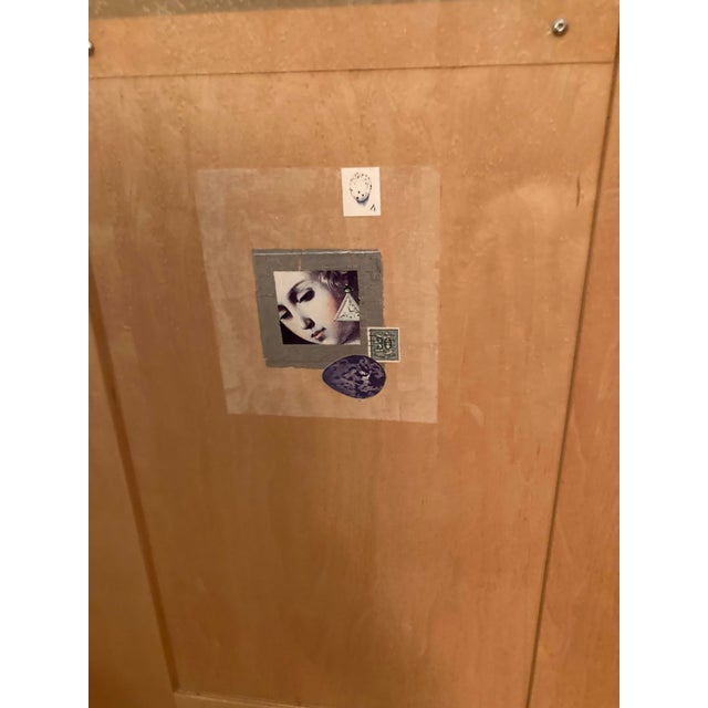 Contemporary 1980s Folding 3 Panel Wood Room Divider For Sale - Image 3 of 11