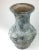 Large Green-Glazed & Silver Overtones Pottery Jar Vase For Sale - Image 4 of 13