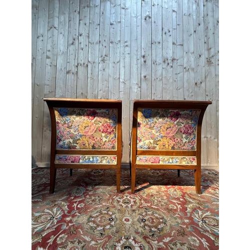 Louis XVI Style Bergère Armchairs, Set of 2 For Sale - Image 5 of 8