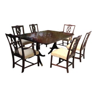 Kindel Mahogany Dining Room Table & 6 Chairs For Sale