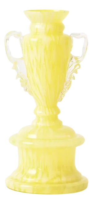 Yellow Spatter Glass Trophy Vase from Franz Welz