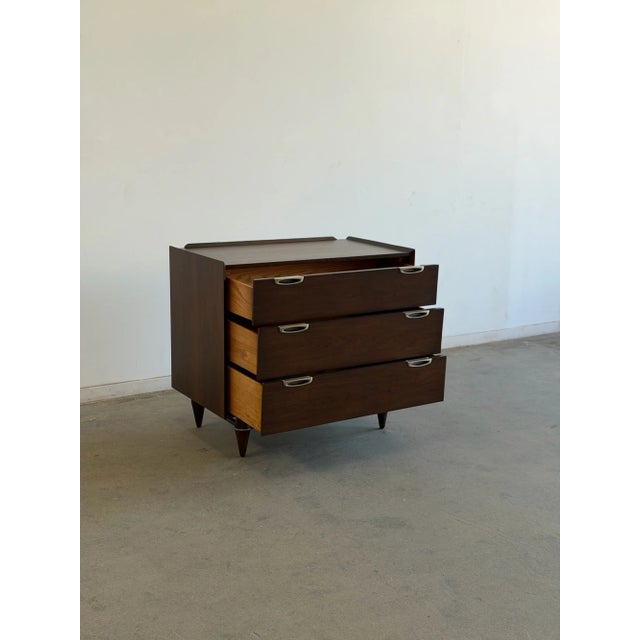 Mid-Century Modern 1950s Broyhill 3 Drawer Chest For Sale - Image 3 of 17