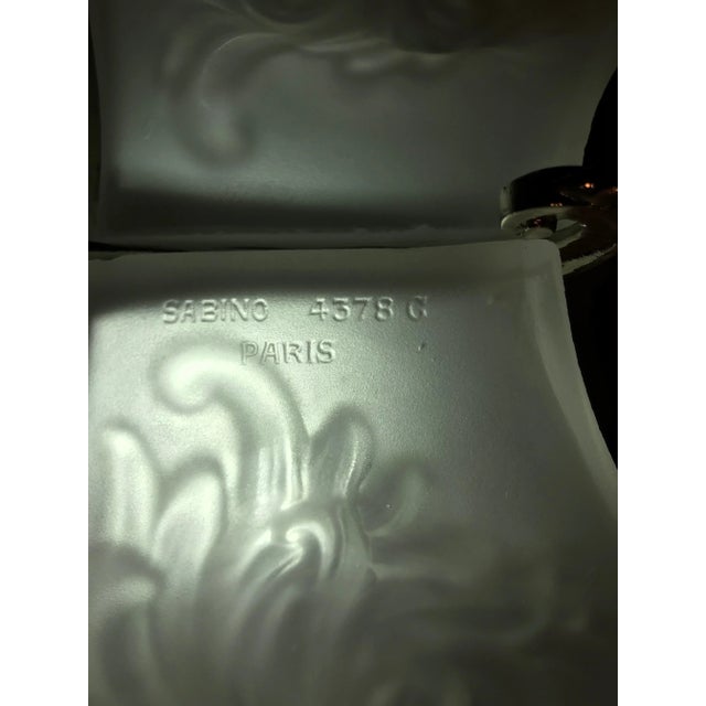 French Art Deco Floral Chandelier Signed Sabino For Sale In New York - Image 6 of 13