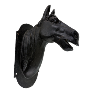 French Country Cast-Iron Equestrian Wall Mount