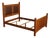 Stickley Mission Style Oak and Leather Queen Bed For Sale