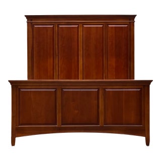 Thomasville Solid Cherry Paneled Queen Size Bed For Sale