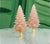 Contemporary Rose Quartz Christmas Tree Lamp Finial on Brass Hardware For Sale - Image 3 of 11