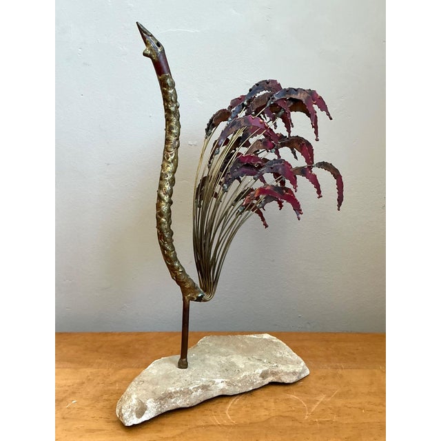 Mid-Century Modern Abstract Metal Rooster Sculpture For Sale - Image 15 of 16