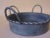 French Country Metal Basket W/ Braided Handles & Rim For Sale - Image 3 of 4