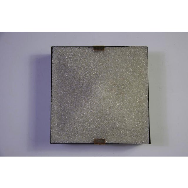 Gold Mid-Century Square Flush Mounts, Italy, 1960s, Set of 2 For Sale - Image 8 of 15