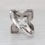 Metal 0.35ctw Diamond Ceramic Flower Cocktail Ring 14k White Gold Size 7.25 For Sale - Image 7 of 8