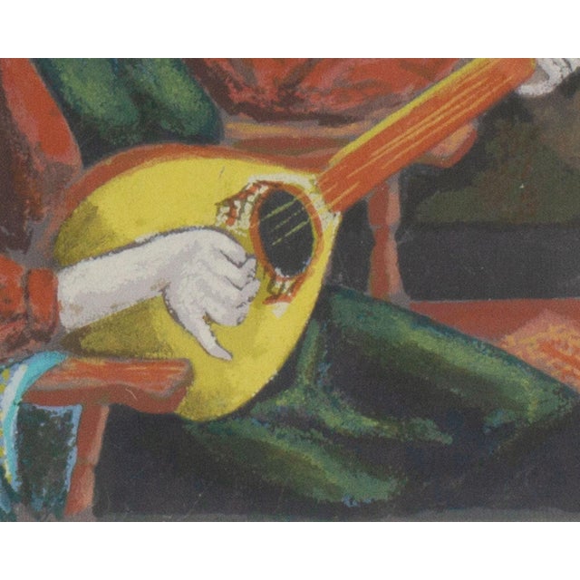 Serigraph of a Woman Playing a Guitar by Henry Mark For Sale - Image 4 of 7