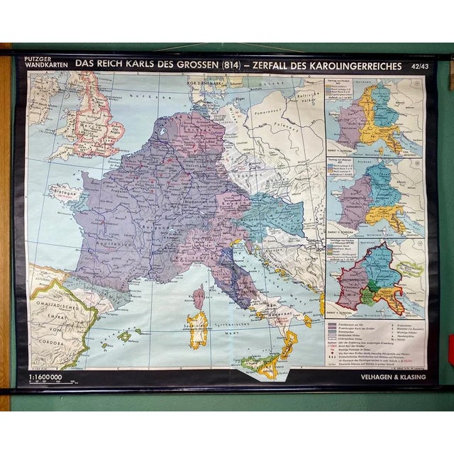 Textile German Empire Map Poster For Sale - Image 7 of 10