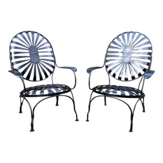 Francois Carre Oversized Coastal Lounge Chairs, Circa 1940 - A Pair, Attributed For Sale
