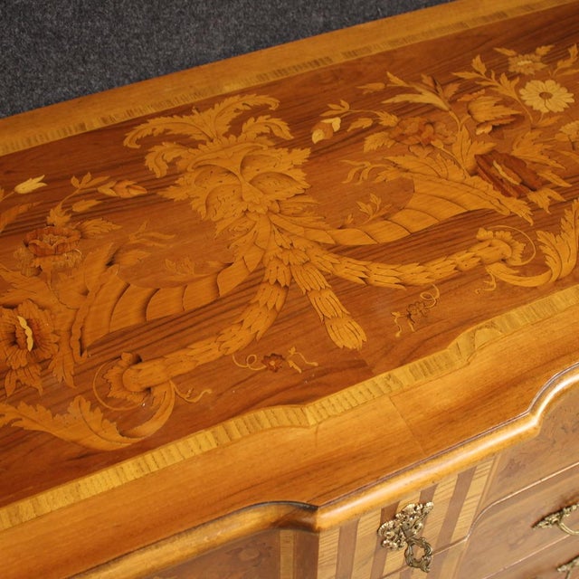 1970s Italian Inlaid Chest of Drawers, 1970s For Sale - Image 5 of 13