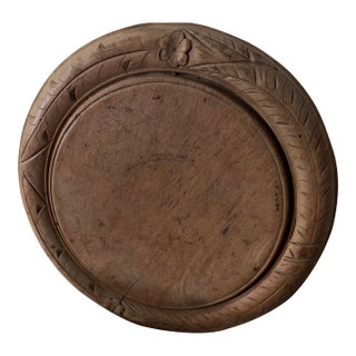 English Bread Boards W/Carved Flower and Other Designs For Sale