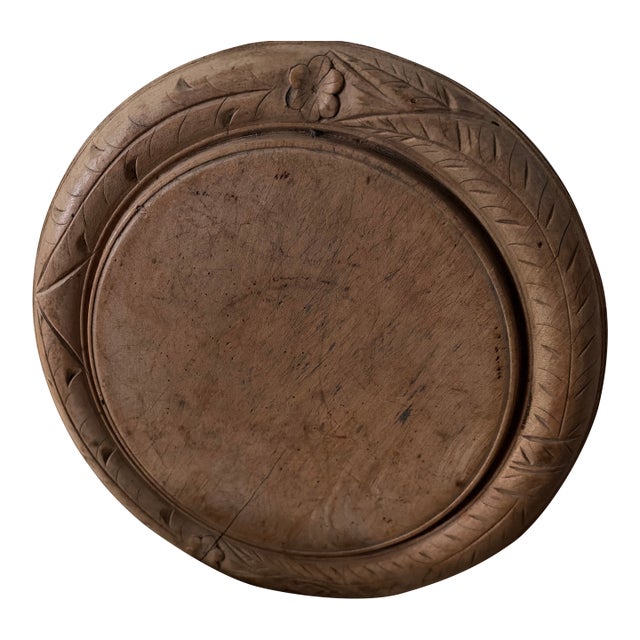 English Bread Boards W/Carved Flower and Other Designs For Sale