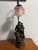 Antique Napoleon III Spelter Lamp with Pink Glass Lampshade, 1890s For Sale - Image 6 of 10