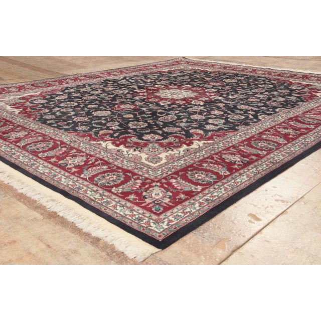 Black Vintage Chinese Tabriz Rug, 08'01 X 10'00 For Sale - Image 8 of 10