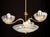 Italian Midcentury Art Decò Murano Glass and Brass Chandelier, 1950s For Sale - Image 10 of 12