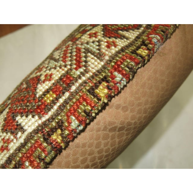 Persian Tribal Persian Bolster Size Rug Pillow For Sale - Image 3 of 5