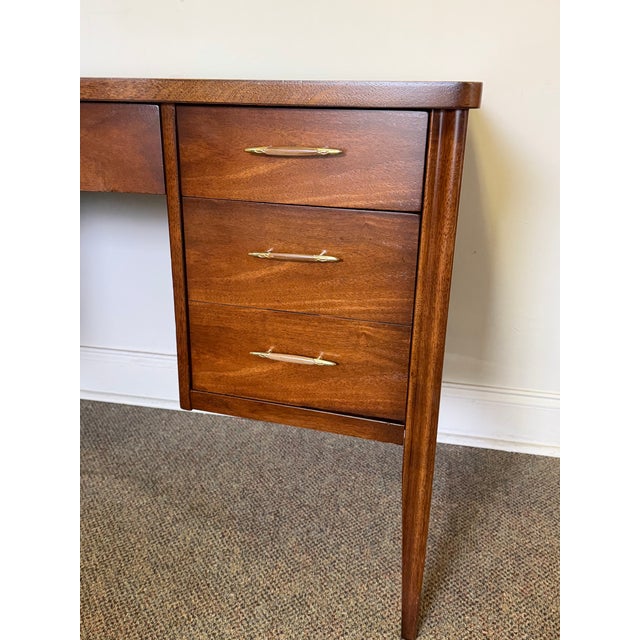 Brown 1960s Broyhill Saga Desk and Chair Set For Sale - Image 8 of 8