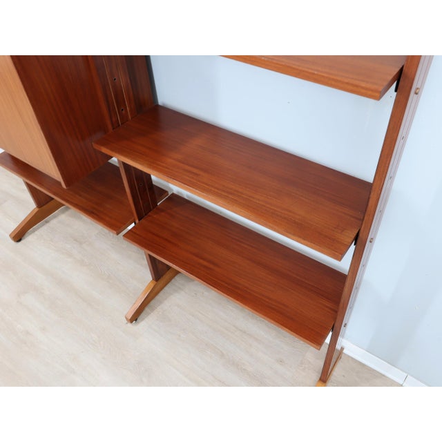 Teak Modular Wall Unit with Drop-Front Bar, 1950s For Sale - Image 15 of 16