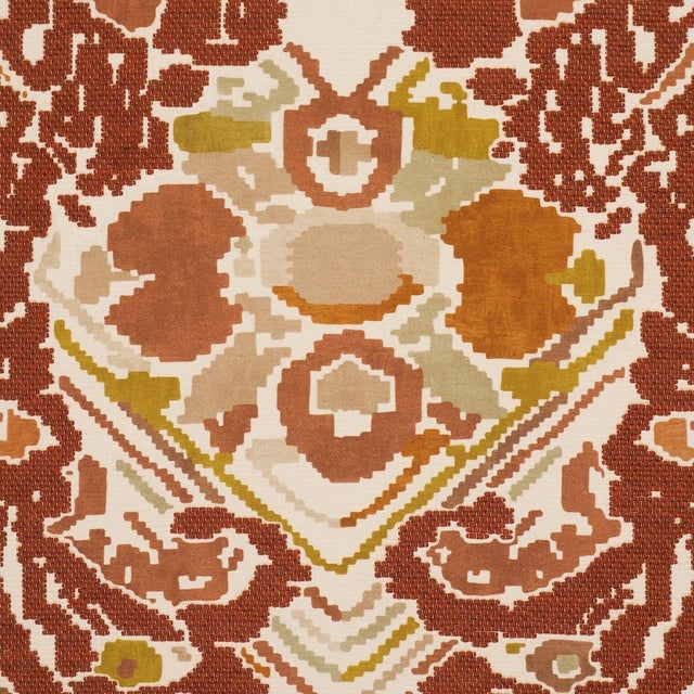 2020s Schumacher Reversible Digital Damask Fabric In Chartreuse For Sale - Image 5 of 6