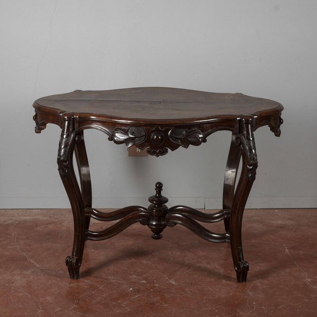 Louis Philippe Coffee Table with Wavy Sides For Sale - Image 11 of 18