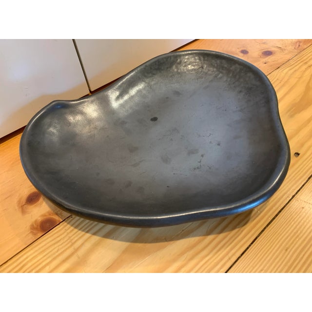 Gray Vintage Jean Austruy Heart Shaped Pottery Bowl For Sale - Image 8 of 8