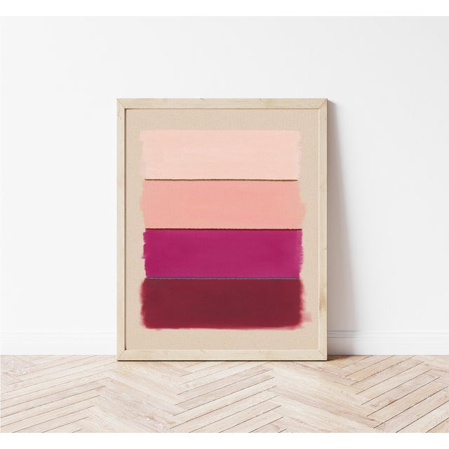 'Raspberry Stack' Fine Art Print by Emily Keating Snyder Print itself is 30 x 24 in. and framed in a light wood frame with...